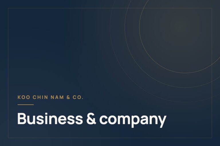 Koo Chin Nam & Co.: Business & company