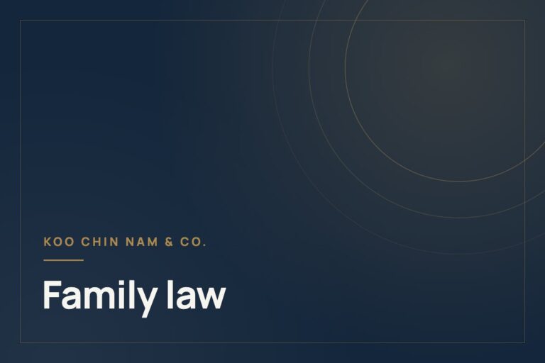 Koo Chin Nam & Co.: Family law