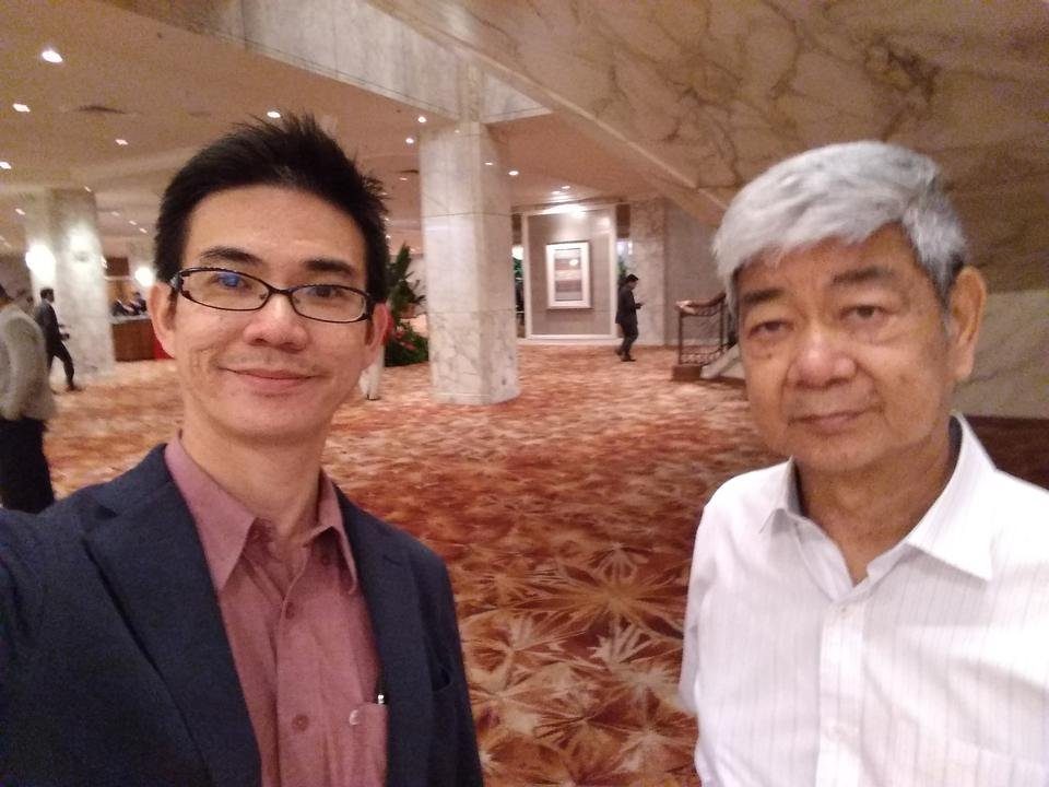 Kevin Koo Seng Kiat with his father, the late Datuk Koo Chin Nam